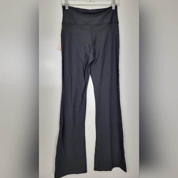 NWT Bloomingdale's Exclusive Aqua High Rise Split Hem Bootcut Leggings Black - Picture 4 of 10